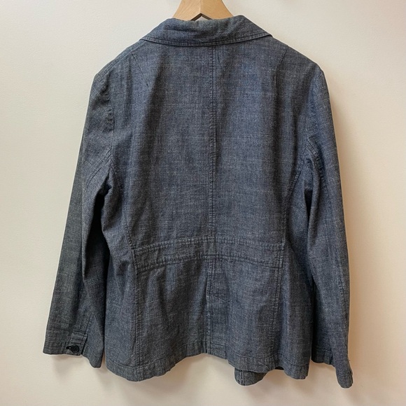 NWOT Chambray Large Denim Blazer - Picture 4 of 4